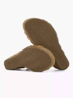 Easy Street Bruine Leren Sandalette -Vanharen 2184600 H3