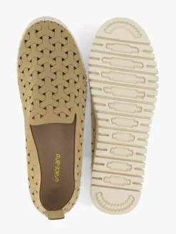 Zandkleurige Instapper Gevlochten -Vanharen 2189628 H3