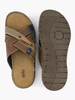Bruine Leren Slipper -Vanharen 2191366 H3