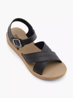 Zwarte Platform Sandaal -Vanharen 2191740 H2