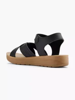 Zwarte Platform Sandaal -Vanharen 2191740 H3