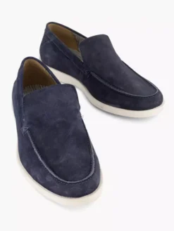 Donkerblauwe Suéde Instapper -Vanharen 2191741 H5