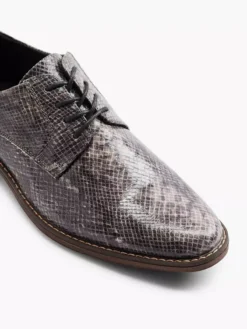 Grijze Veterschoen Slangenprint -Vanharen 2197634 H2