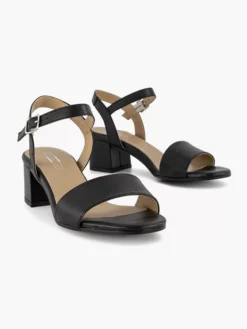 Zwarte Leren Sandalette -Vanharen 2201260 H5