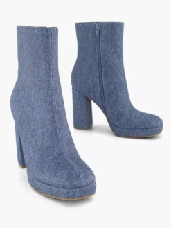 Jeans Blauwe Enkellaars Hoge Hak -Vanharen 2208004 H5