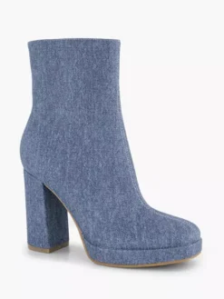 Jeans Blauwe Enkellaars Hoge Hak -Vanharen 2208004 H6
