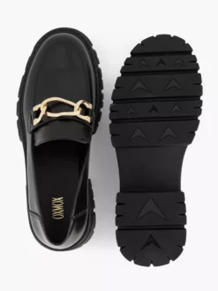 Zwarte Chunky Loafer Sierketting -Vanharen 2209512 H3