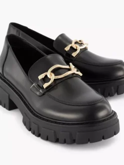 Zwarte Chunky Loafer Sierketting -Vanharen 2209512 H5