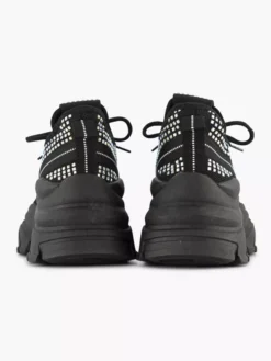 Zwarte Chunky Sneaker Steentjes -Vanharen 2210497 H4