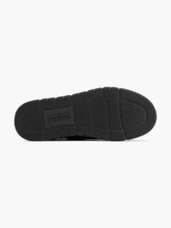 Zwarte Leren Hoge Sneaker -Vanharen 2218331 H4