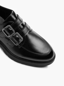 Zwarte Chunky Loafer Gespen -Vanharen 2221226 H2