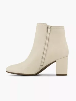 Creme Leren Enkellaars -Vanharen 2225701 H2