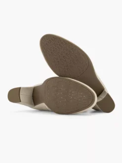 Creme Leren Enkellaars -Vanharen 2225701 H3