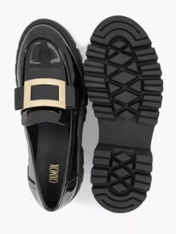 Zwarte Chunky Loafer Lak -Vanharen 2226599 H3