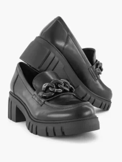Zwarte Chunky Loafer Sietketting -Vanharen 2226946 H5