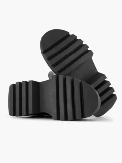 Zwarte Platform Enkellaars -Vanharen 2229715 H3