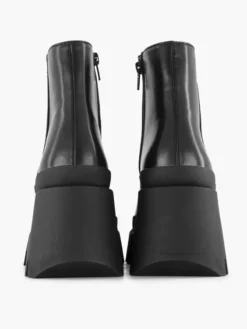 Zwarte Platform Enkellaars -Vanharen 2229715 H4