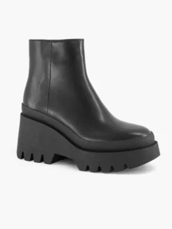 Zwarte Platform Enkellaars -Vanharen 2229715 H6