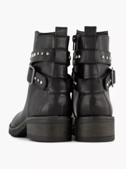Zwarte Enkellaars Studs -Vanharen 2230332 H3