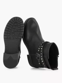 Zwarte Enkellaars Studs -Vanharen 2230332 H4