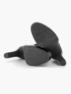 Zwarte Enkellaars Hoge Hak -Vanharen 2230758 H3