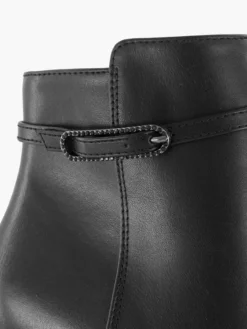 Zwarte Enkellaars Hoge Hak -Vanharen 2230758 H5