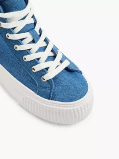 Jeansblauwe Platform Sneaker -Vanharen 2235020 H2