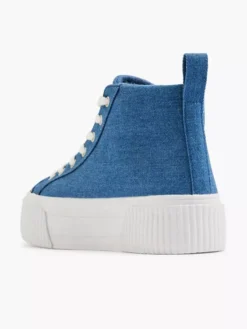 Jeansblauwe Platform Sneaker -Vanharen 2235020 H3