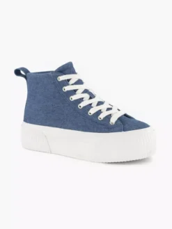 Jeansblauwe Platform Sneaker -Vanharen 2235020 H6