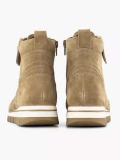 Zandkleurige Leren Sneaker -Vanharen 2241112 H4