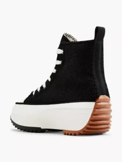 Zwarte Hoge Platform Sneaker Teddy -Vanharen 2241175 H3