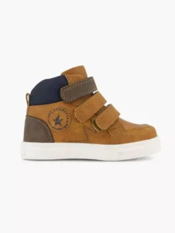 Cognac Hoge Sneaker Klittenband