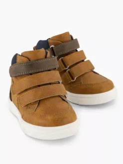 Cognac Hoge Sneaker Klittenband -Vanharen 2242476 H5