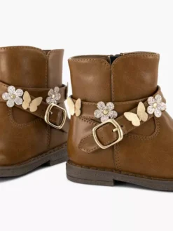 Cognac Enkellaars Vlinders -Vanharen 2242495 H5