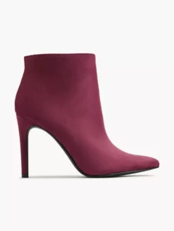 Donkerrode Enkellaars Hoge Hak