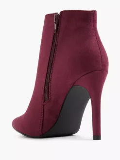 Donkerrode Enkellaars Hoge Hak -Vanharen 2244319 H3