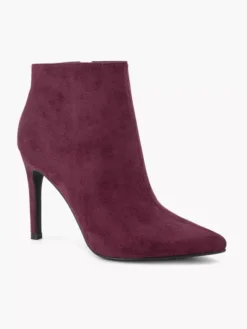 Donkerrode Enkellaars Hoge Hak -Vanharen 2244319 H6