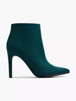 Groene Enkellaars Hoge Hak