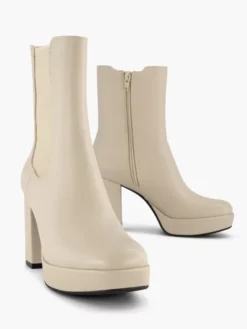 Beige Chelsea Hoge Hak -Vanharen 2244867 H5
