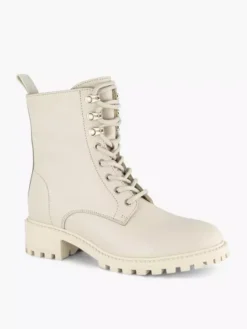 Off White Leren Veterboot -Vanharen 2246657 H6
