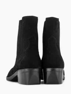 Zwarte Suéde Enkellaars -Vanharen 2251198 H4